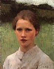 A Village Maiden by Sir George Clausen